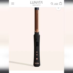 Lunata Beauty CORDLESS Black and Gold 1" Curling Iron